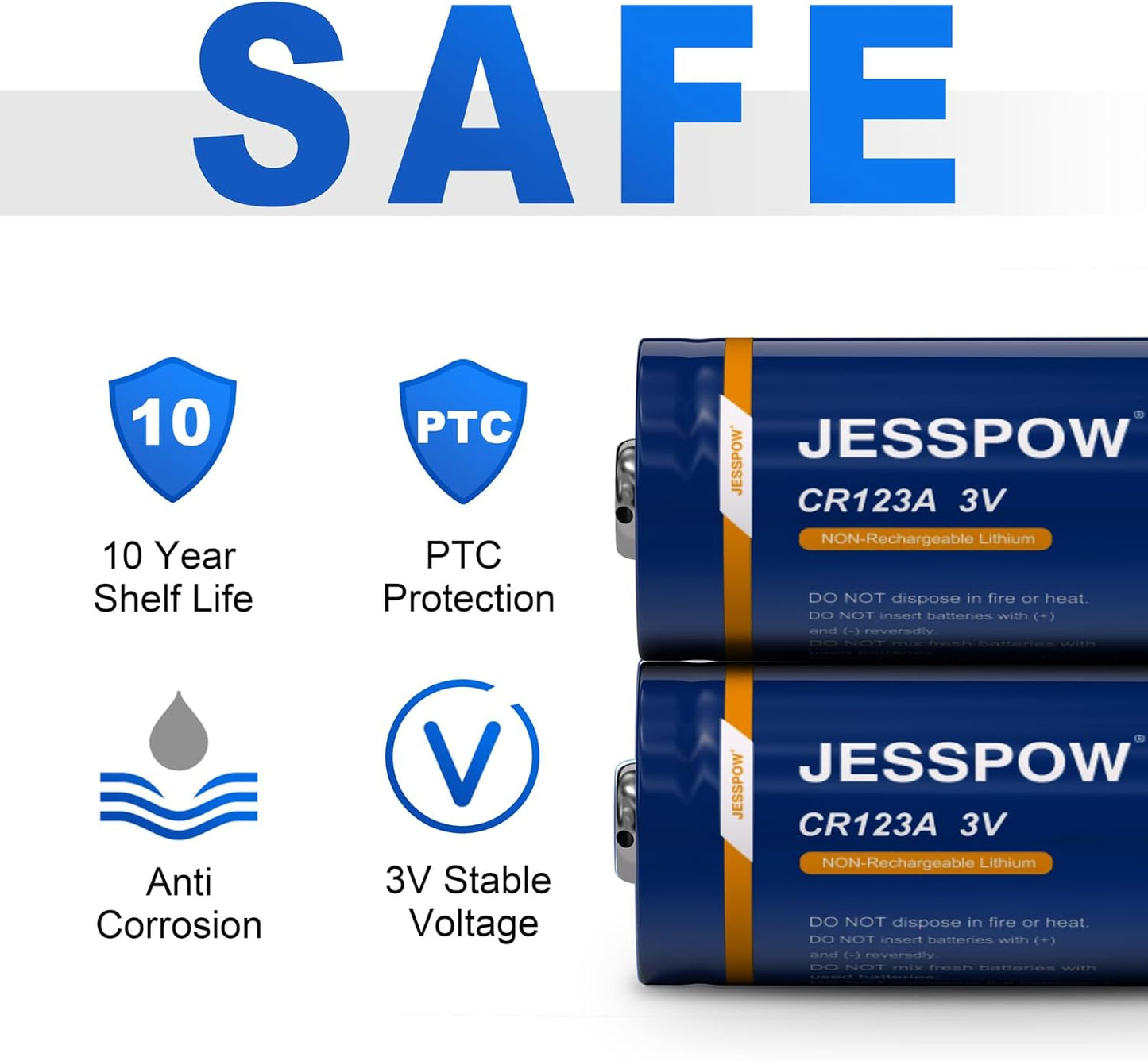 CR123A 3V Lithium Battery - 24 Pack