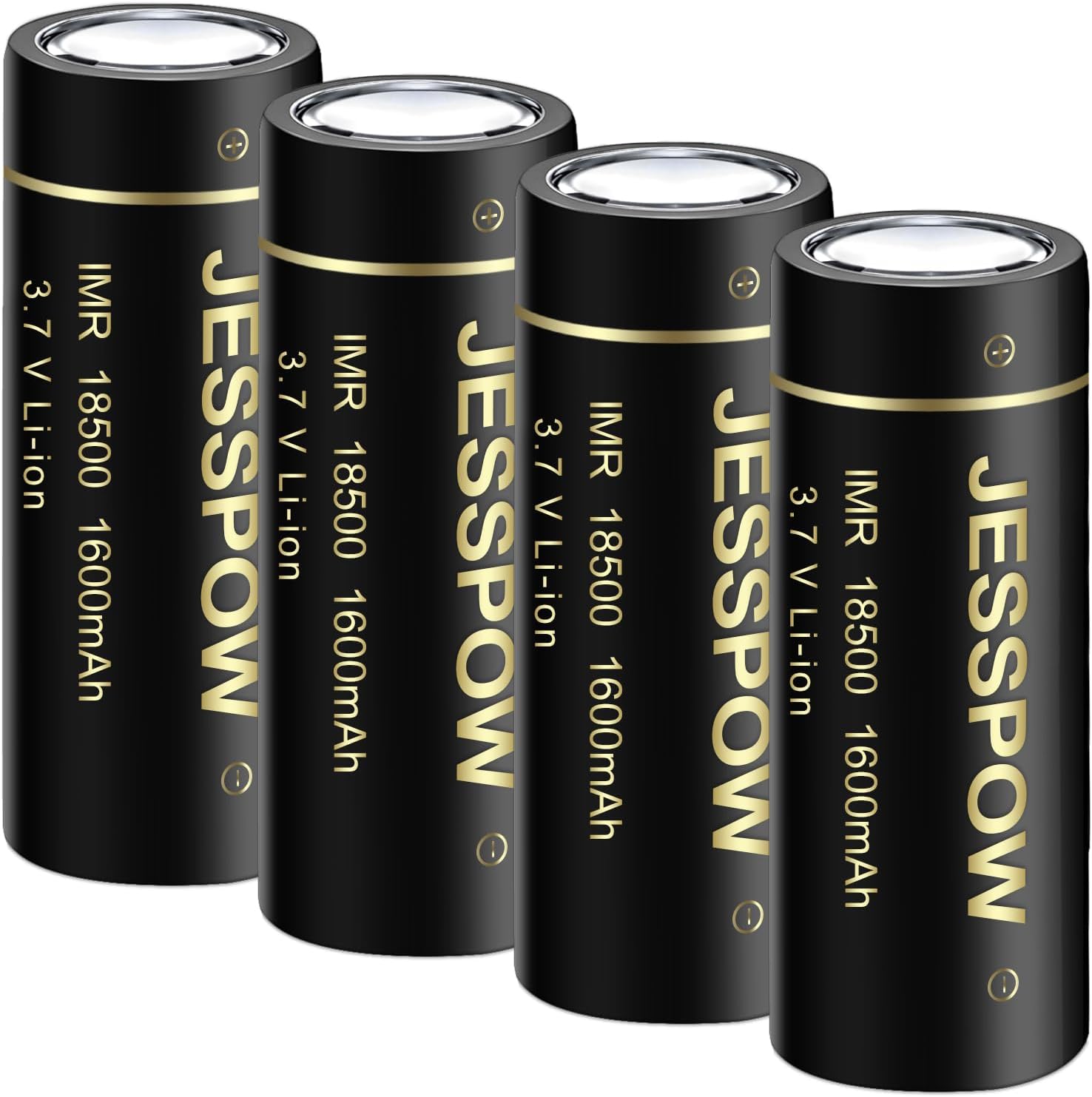 18500 Flat Top Rechargeable Battery 3.7V - 4 Pack JESSPOW BATTERY 18500 Flat Top Rechargeable Battery 3.7V - 4 Pack JESSPOW BATTERY