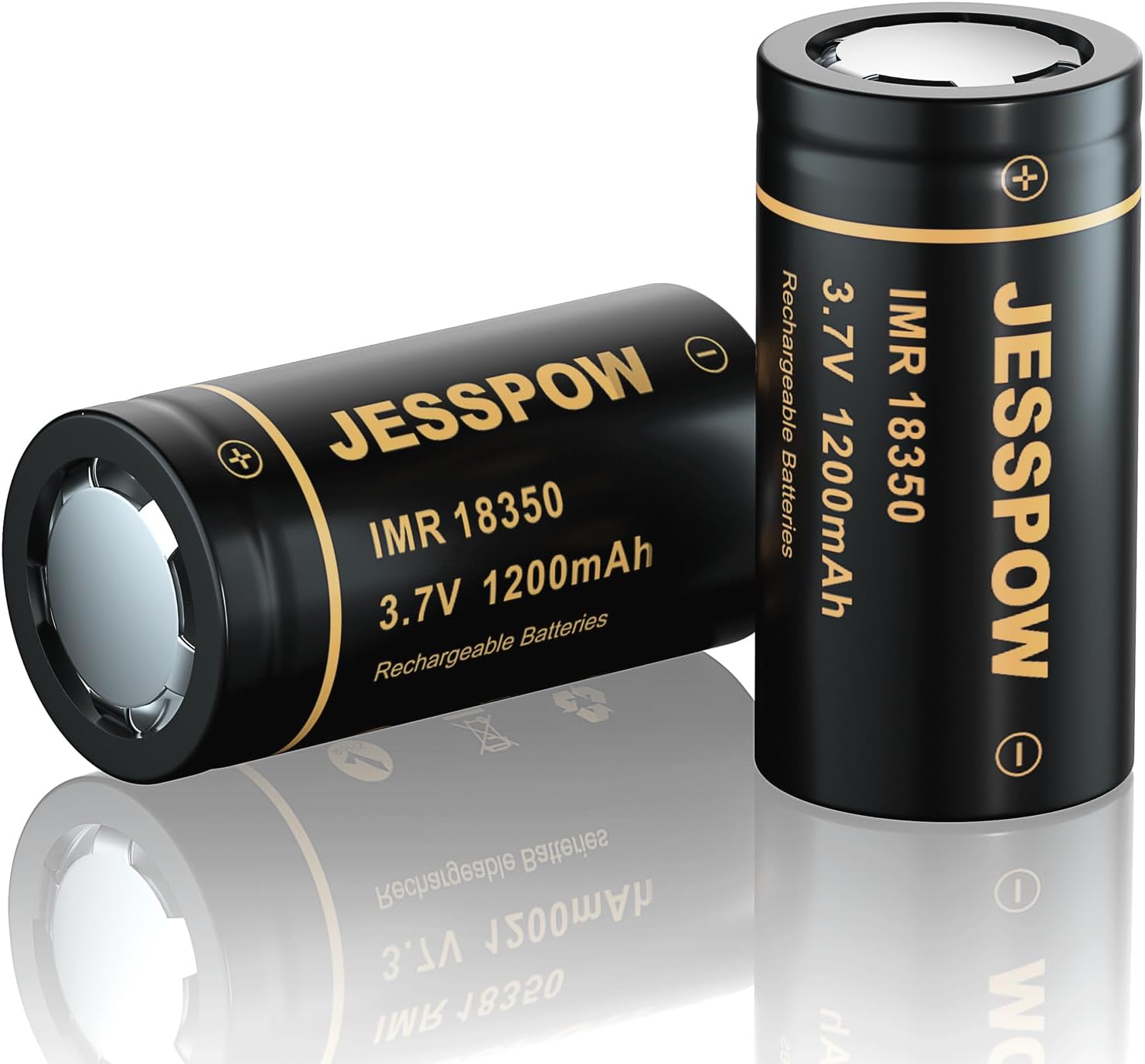 18350 Rechargeable Battery 3.7V - 2 Pack JESSPOW BATTERY 18350 Rechargeable Battery 3.7V - 2 Pack JESSPOW BATTERY