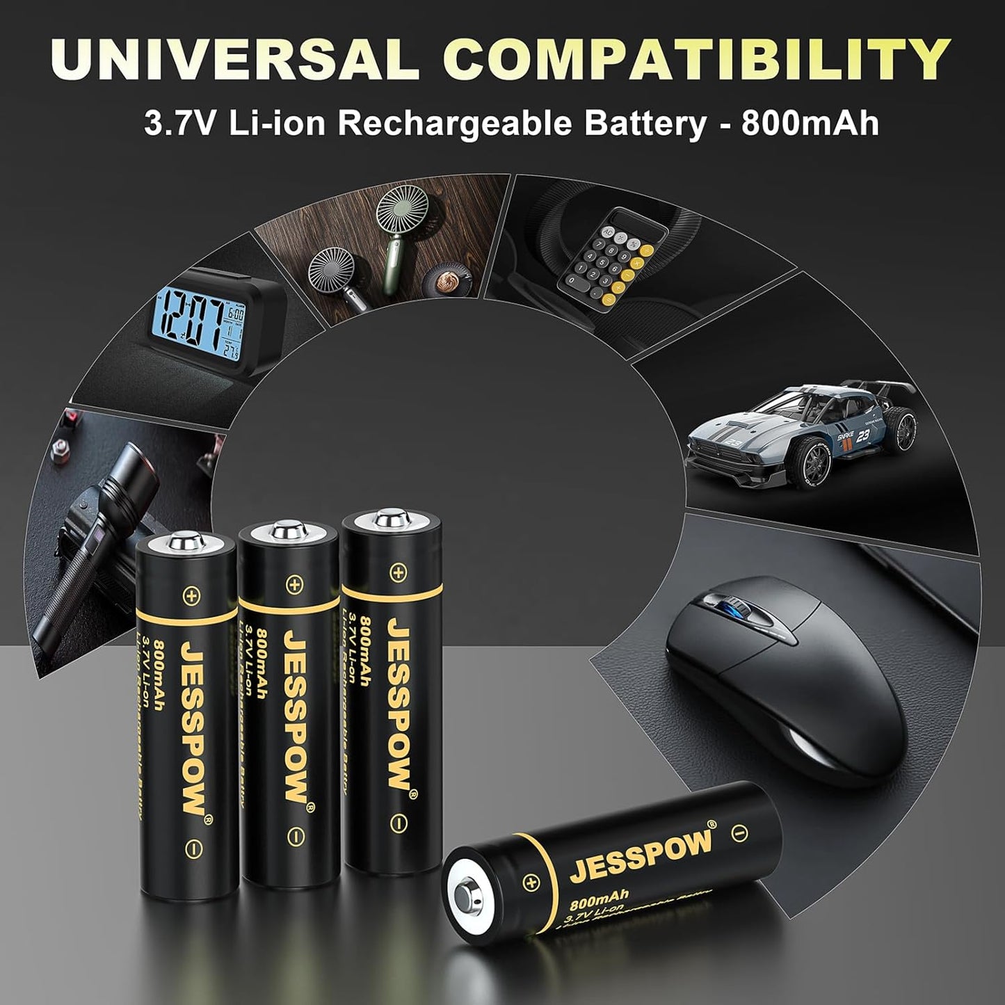 14500 Rechargeable Battery 3.7V - 2 Pack