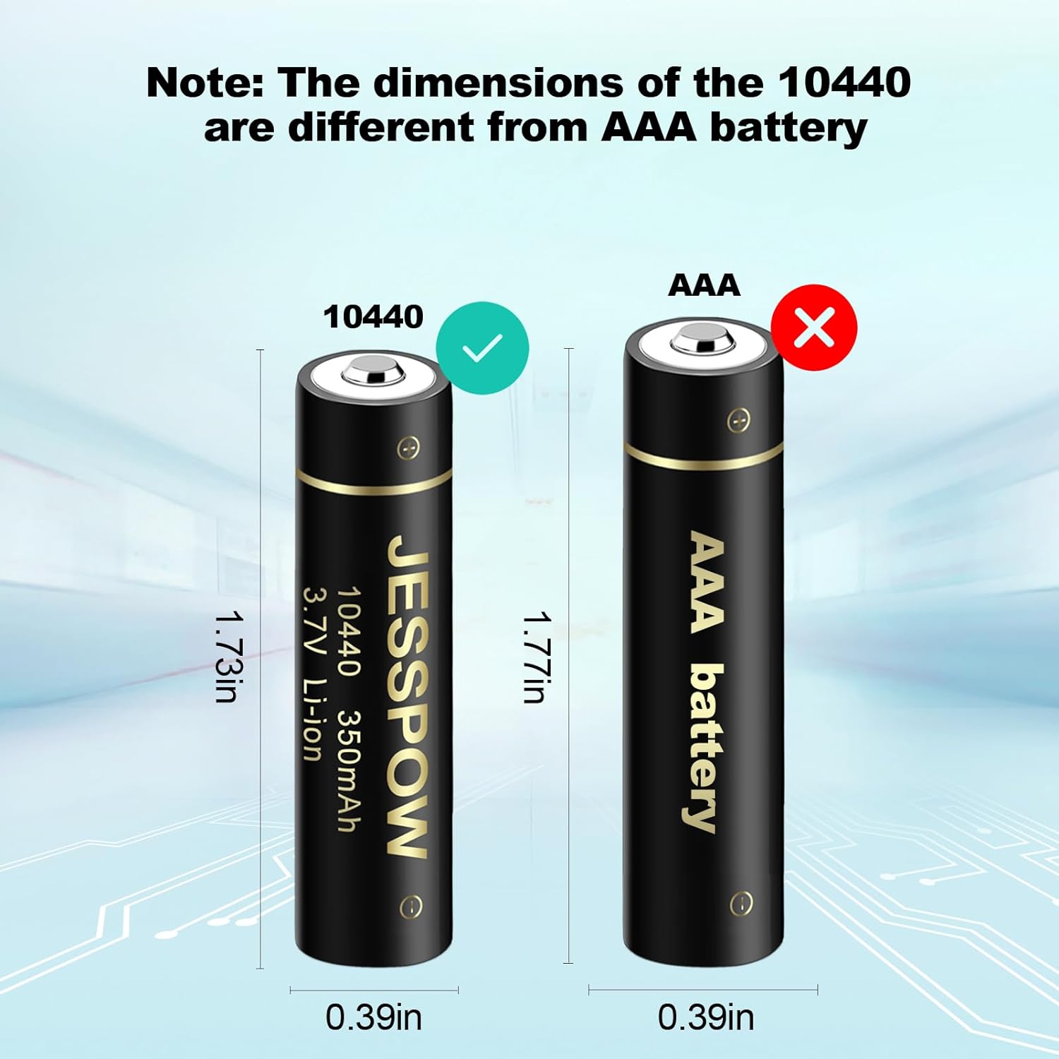 3.7 volt lithium ion rechargeable 10440 led flashlight 10440 Rechargeable Battery 3.7V