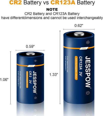 CR2 Lithium Battery 3V - 8 Pack