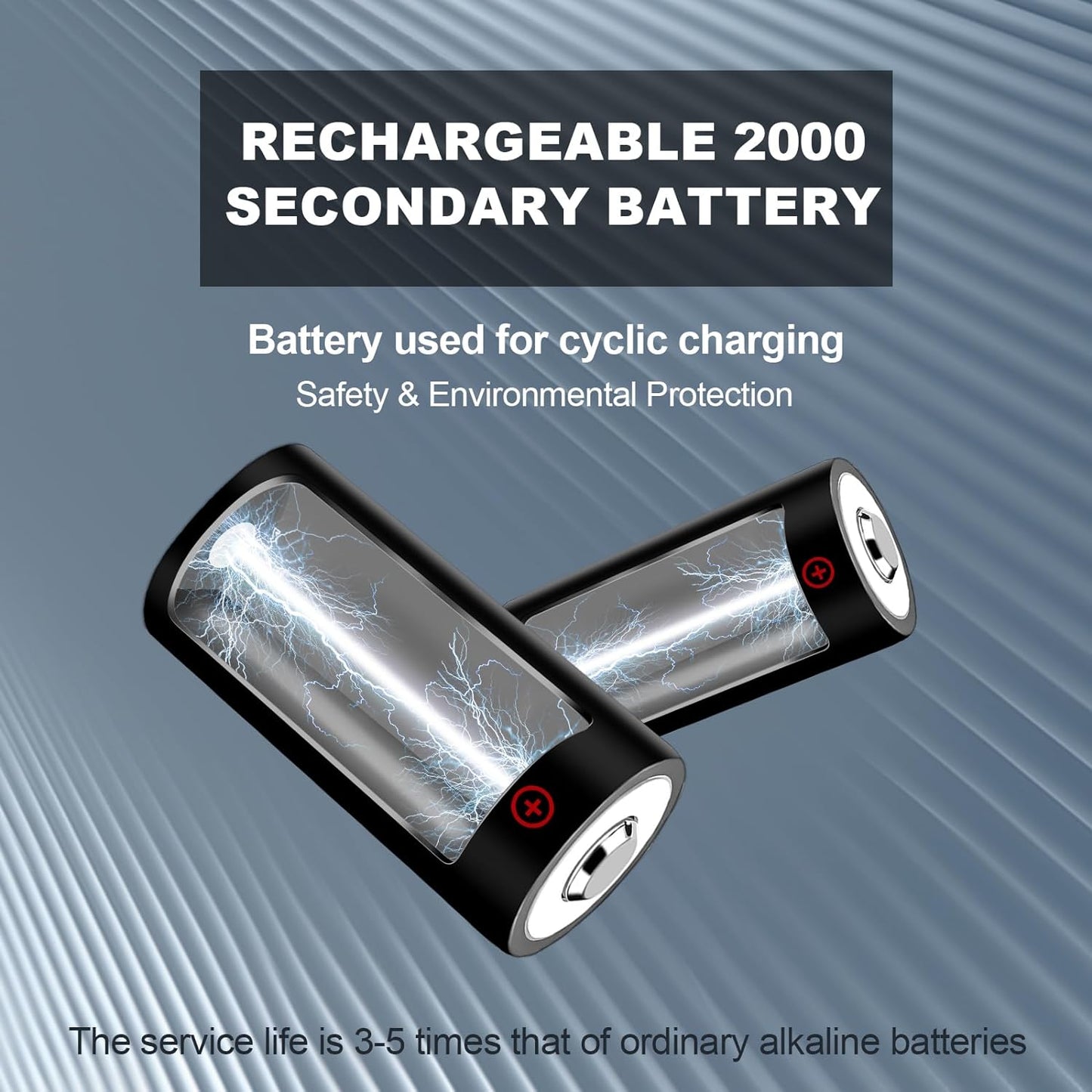 CR123A Rechargeable Battery 3.7V - 8 Pack