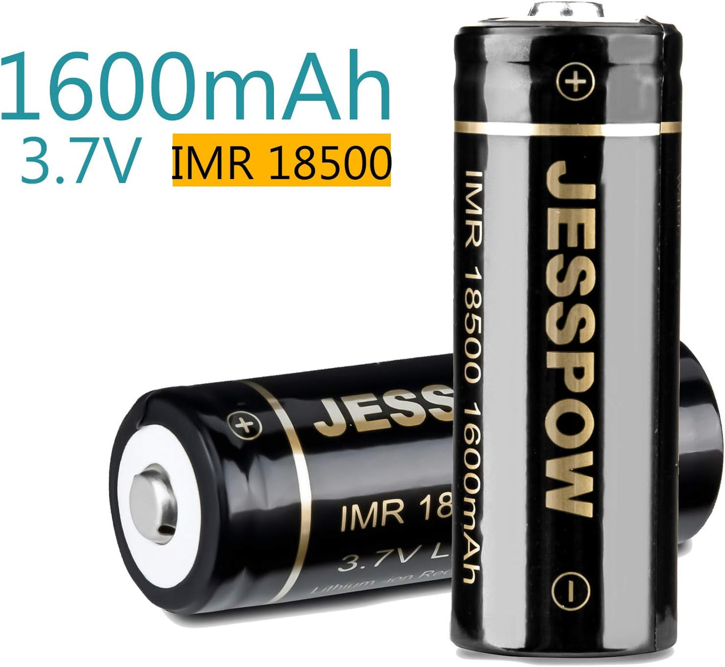 Imr 18500 Lot De 4 Batteries Rechargeables Li-Ion 1600 Mah 3,7 V Avec - Foto 1