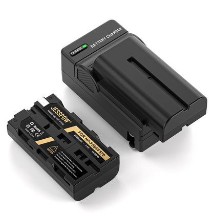NP-F550 Battery and Wall Charger-2Pack