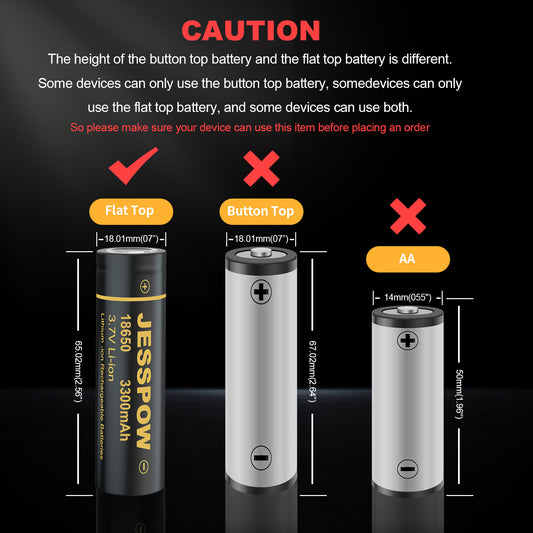 18650 2 Pack 3.7V Rechargeable Battery with Charger