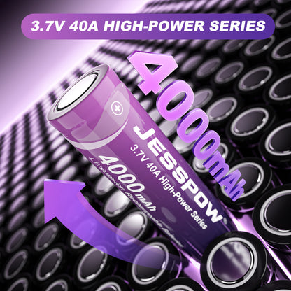 2 Pack 21700 3.7 V 40A Rechargeable Batteries