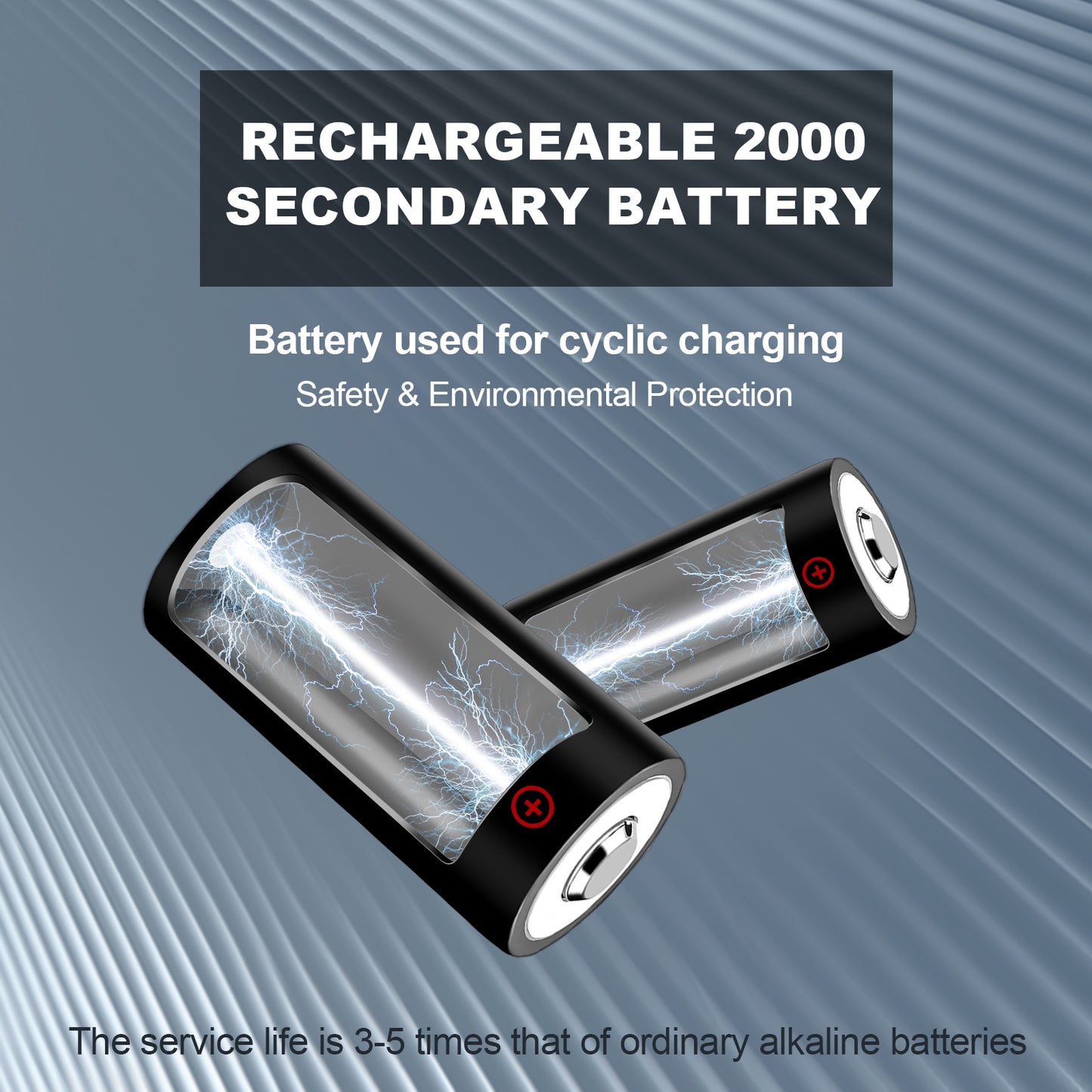 CR123A Rechargeable Battery 3.7V - 4 Pack