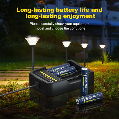 18650 6 Pack Button Top Rechargeable Battery with 4 Slot-Charger
