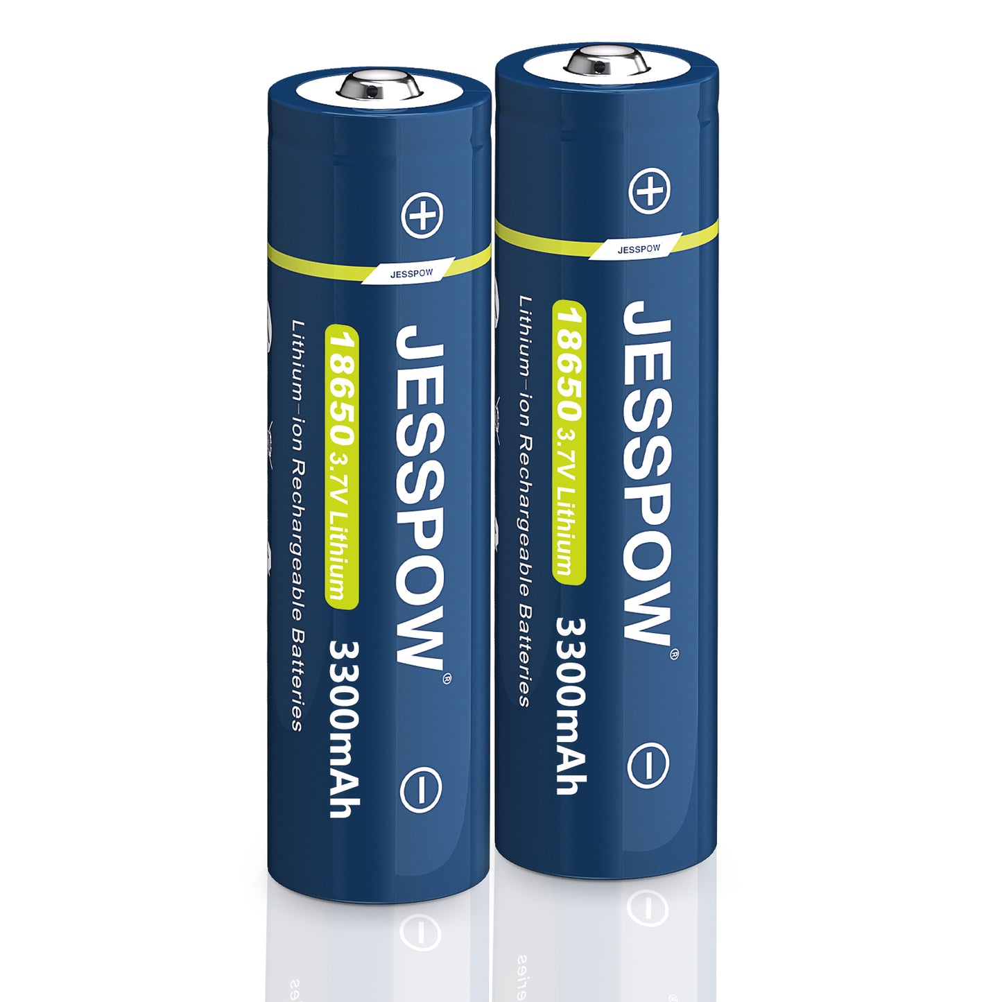 18650 Button Top Rechargeable Battery - 2 Pack