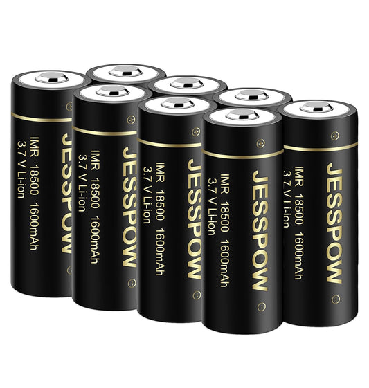 18500 Rechargeable Battery 3.7V - 8 Pack