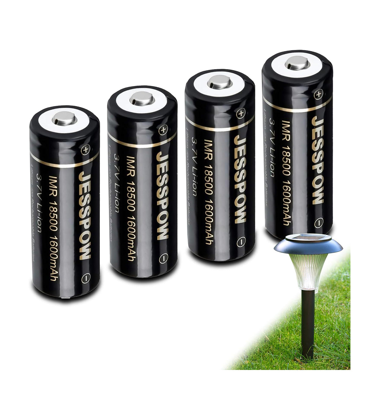 18500 Rechargeable Battery 3.7V - 4 Pack