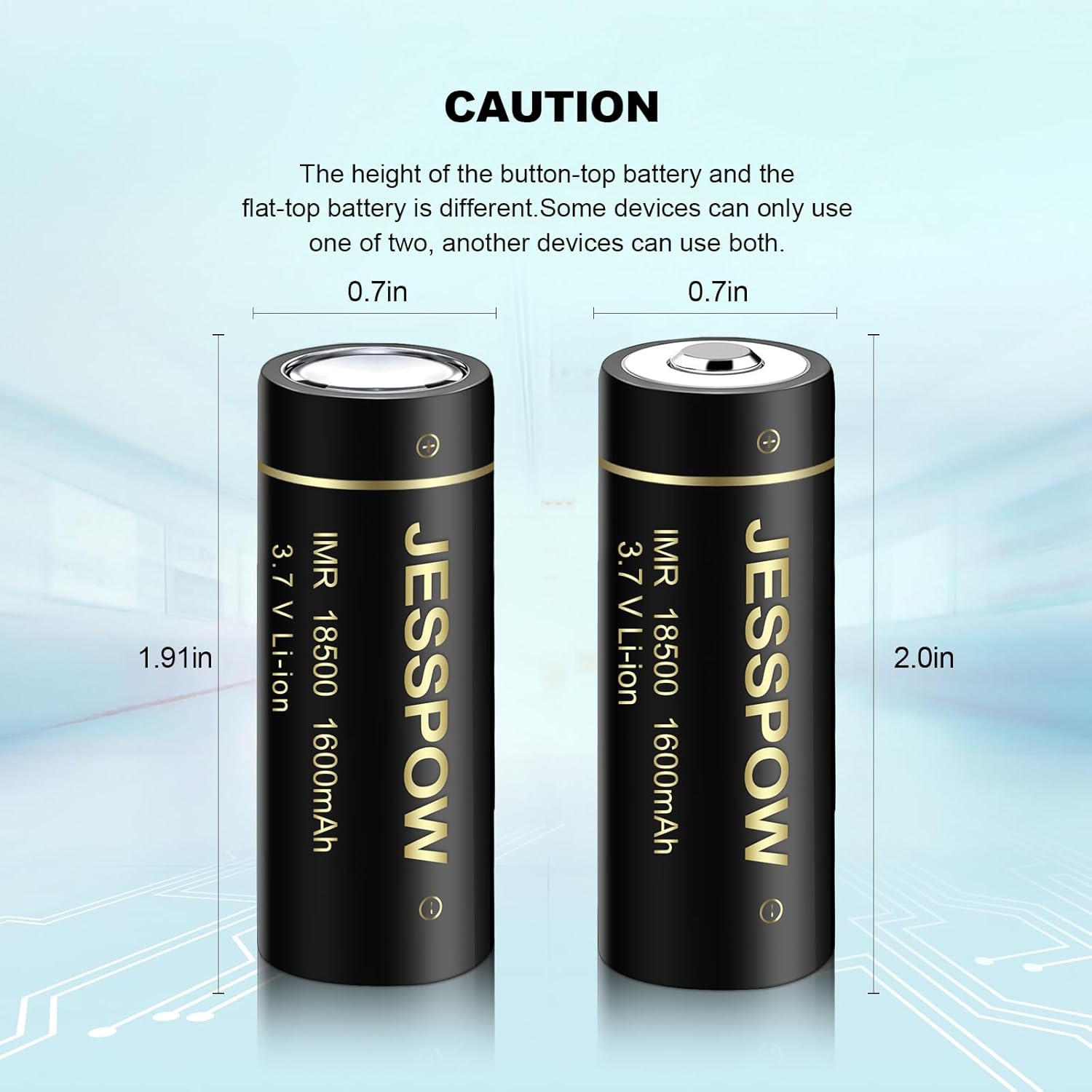 vape batteries flat top 18500 Flat Top Rechargeable Battery 3.7V