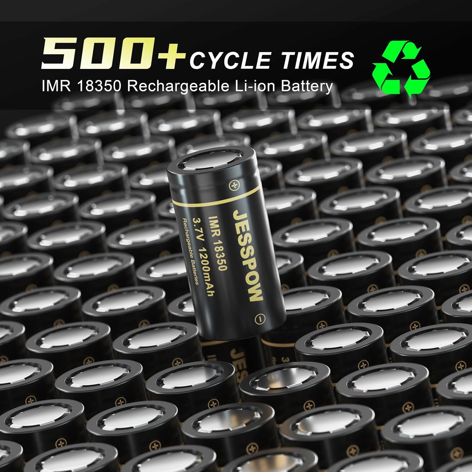 18350 Rechargeable Battery 3.7V - 2 Pack JESSPOW BATTERY 18350 Rechargeable Battery 3.7V - 2 Pack JESSPOW BATTERY