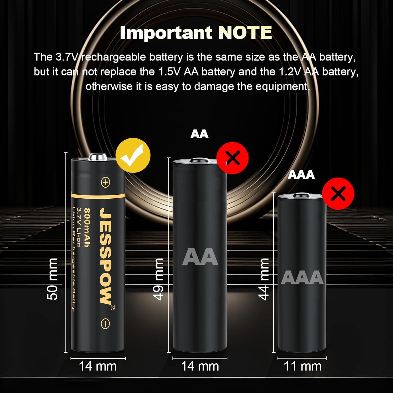 14500 Rechargeable Battery 3.7V