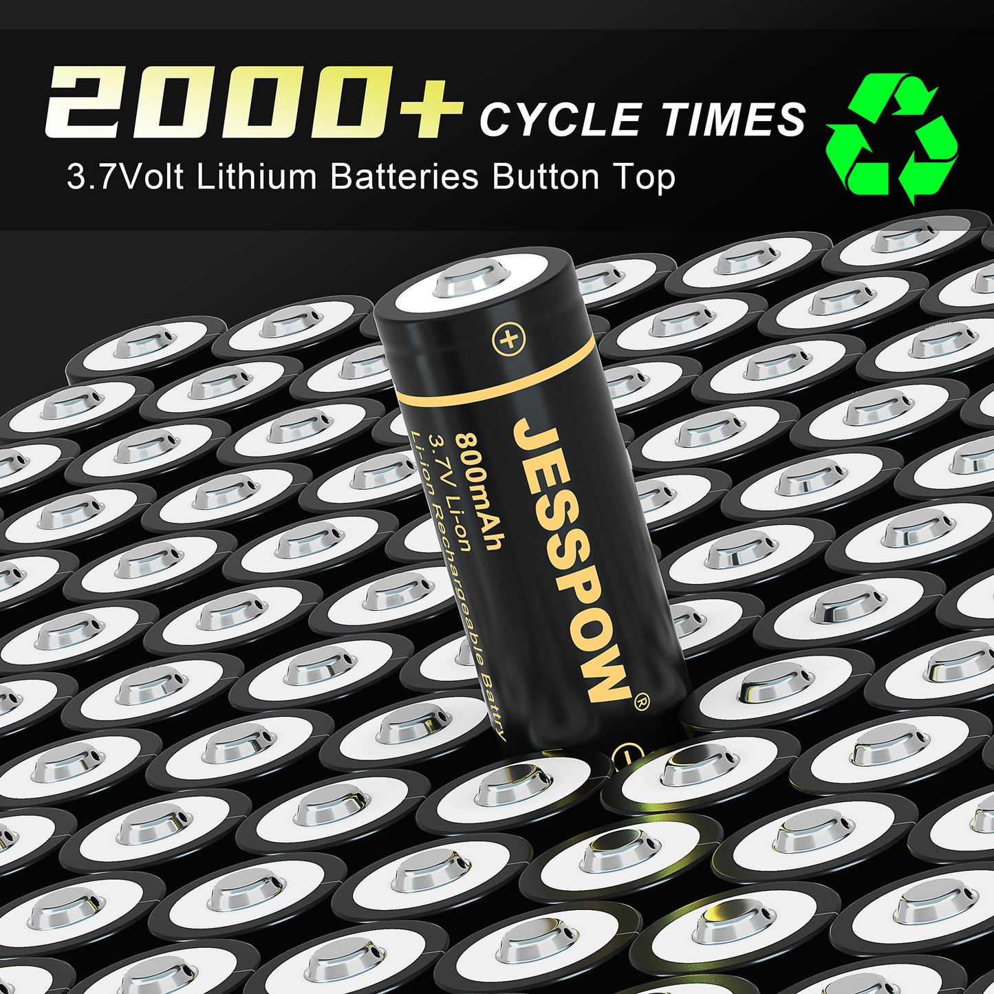 14500 Rechargeable Battery Lithium with Charger-4 Pack