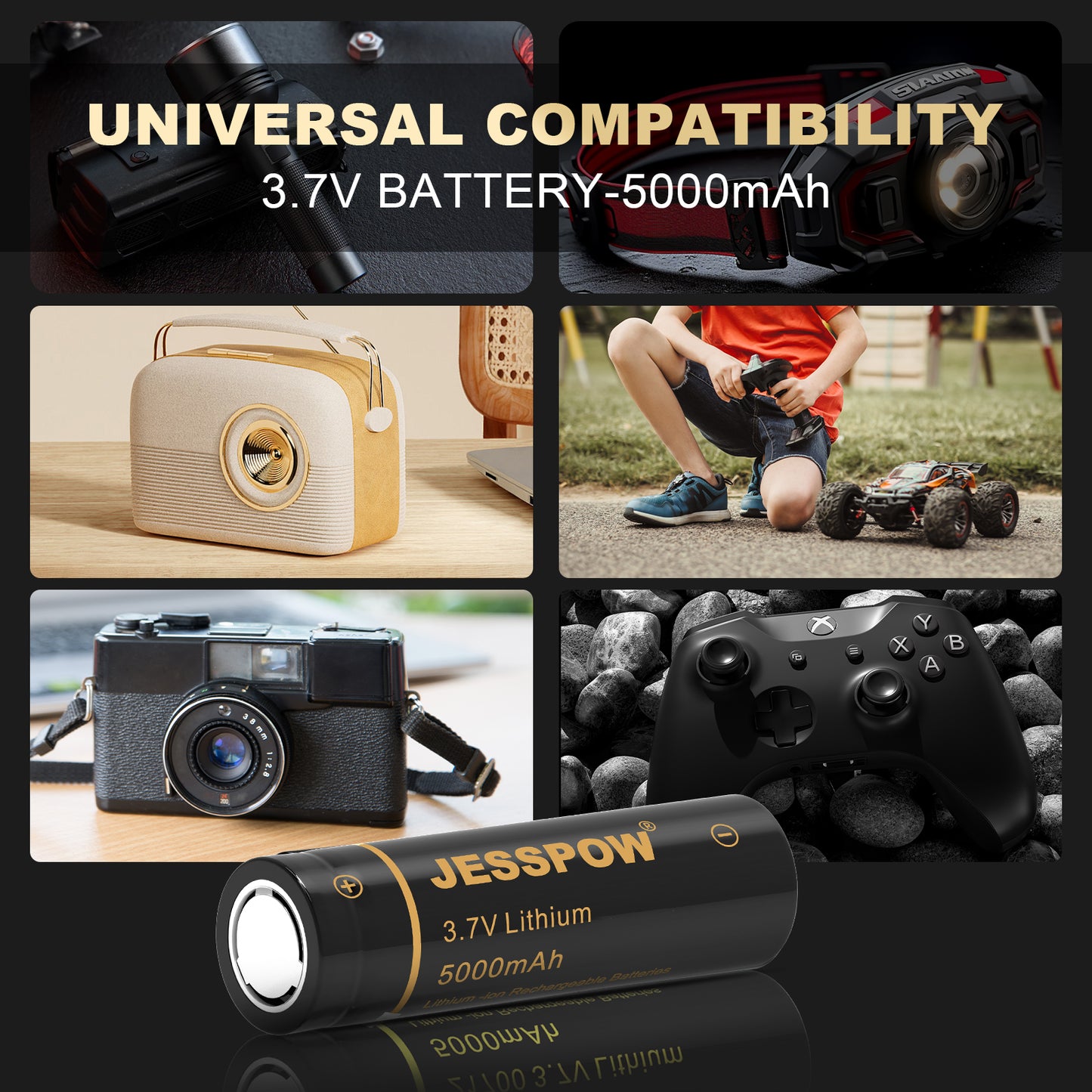 4 Pack 21700 3.7 V Rechargeable Batteries